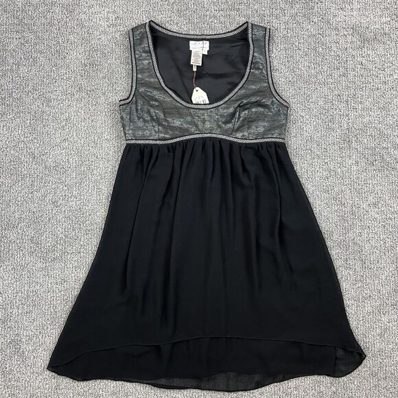 Max Studio Dress Womens Small Metallic Babydoll Empire Waist Y2K Party Cocktail - Picture 1 of 7